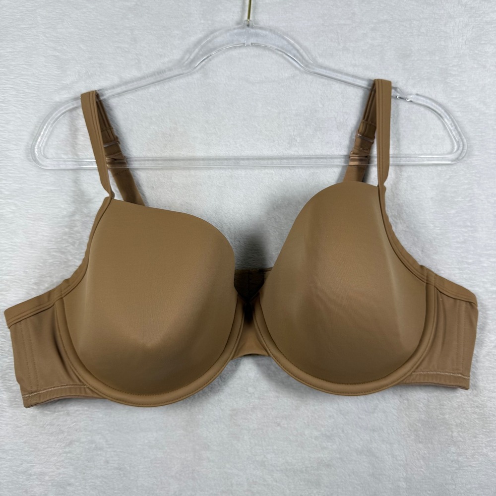 Cacique Tan Underwire Full Coverage T-Shirt Bra 44D 0910 Tan‎ Nude Plus Size